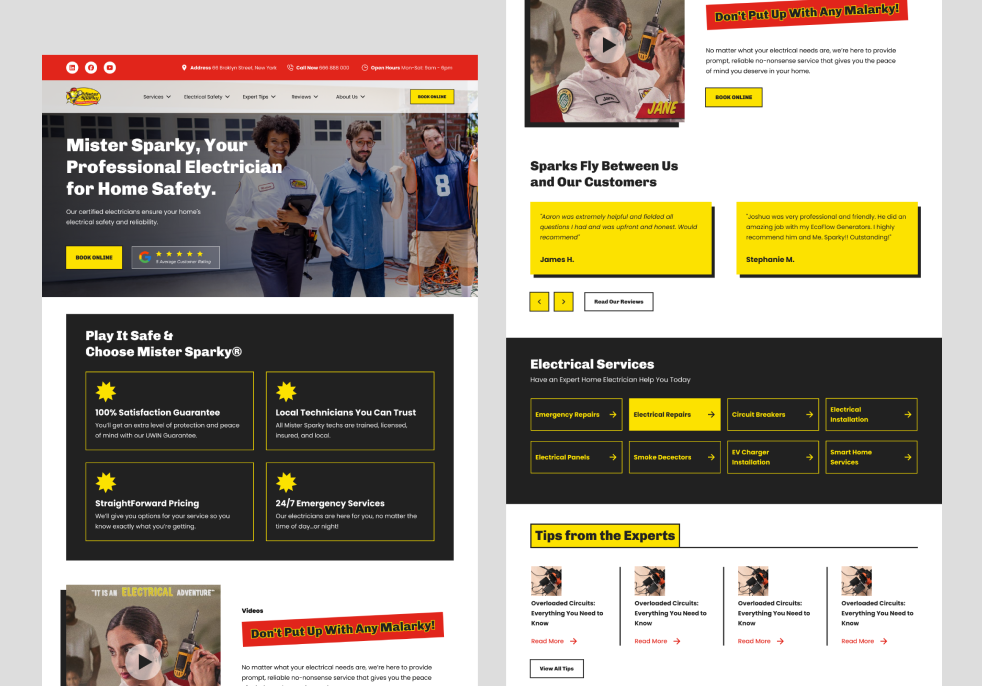 Mr. Sparky - Website Redesign